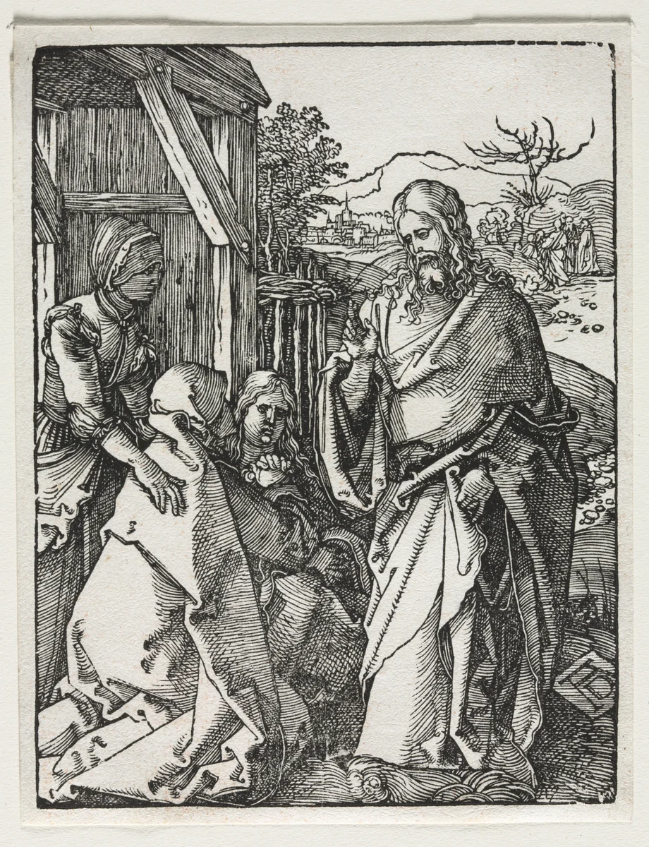 The Small Passion: Christ Taking Leave of the Virgin by Albrecht Dürer, print, 1509-1510