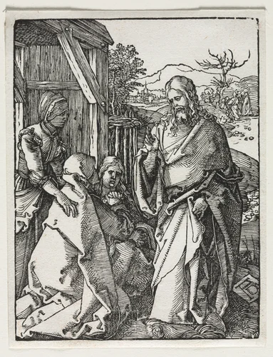 The Small Passion: Christ Taking Leave of the Virgin by Albrecht Dürer, print, 1509-1510