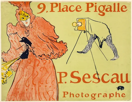 The Photographer Sescau by Henri de Toulouse-Lautrec, print, 1896