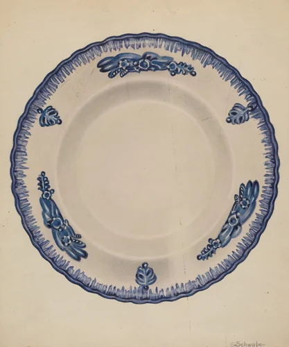 Plate by Erwin Schwabe, index of american design, 1936