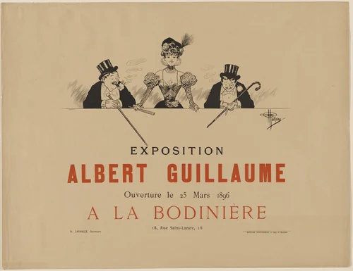 Exposition Albert Guillaume (Poster for the Salon des Cent) by Albert Guillaume, design, 1896