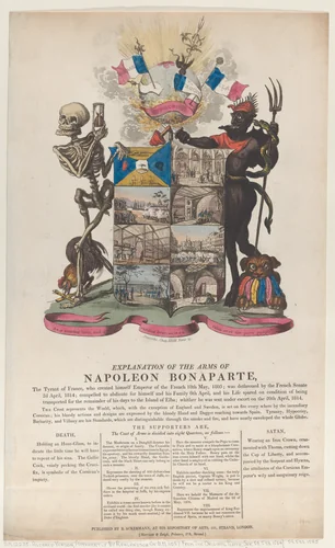Explanation of the Arms of Napoleon Bonaparte by Thomas Rowlandson, print, 1814
