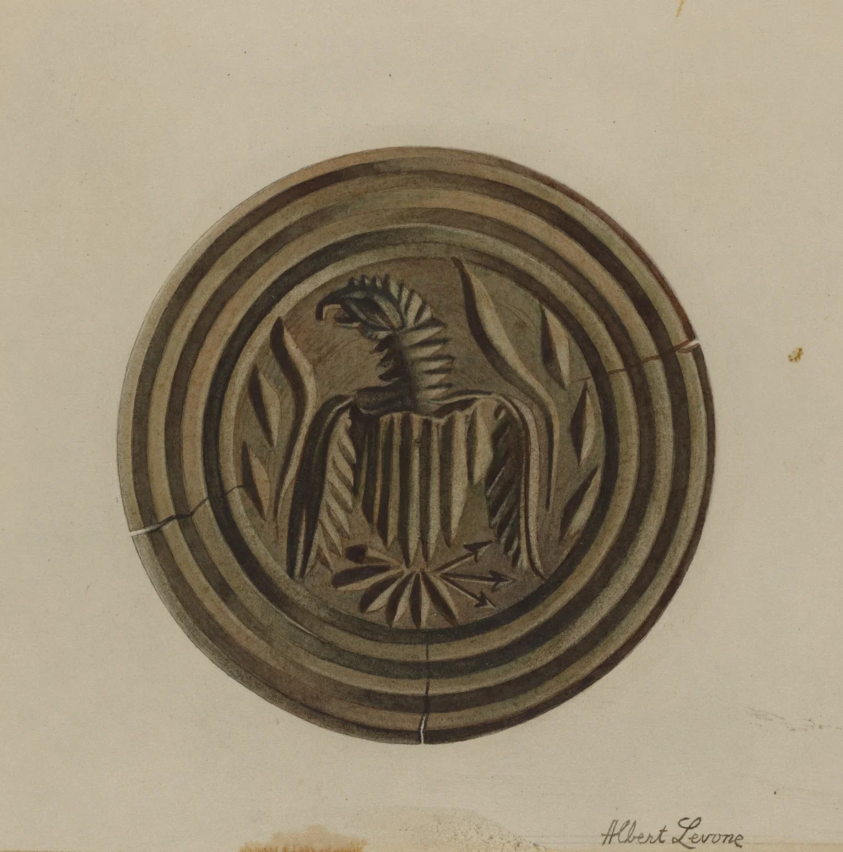 Pa. German Butter Mold by Albert Levone, index of american design, 1938