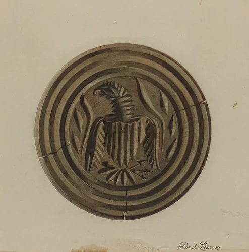 Pa. German Butter Mold by Albert Levone, index of american design, 1938