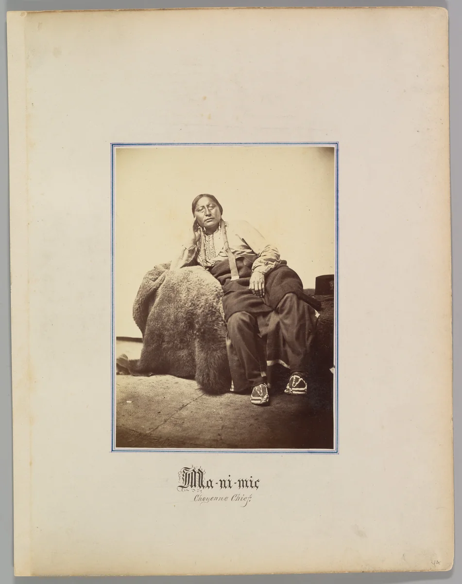 Ma-ni-mic, Cheyenne Chief by William Stinson Soule, photograph, 1869-1874