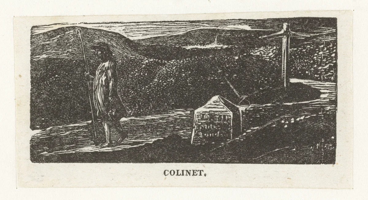 De reis van Colinet by William Blake, print, 1820-1821