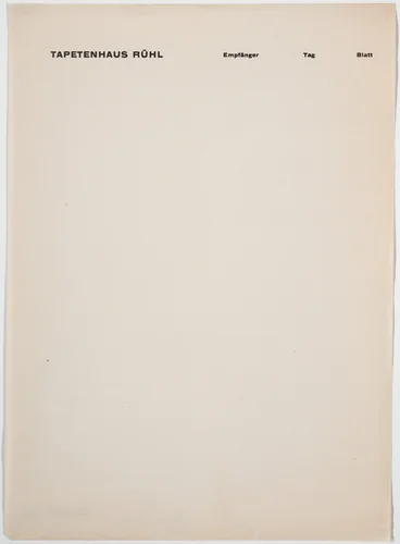 Tapetenhaus Rühl by Herbert Bayer, design, 1925