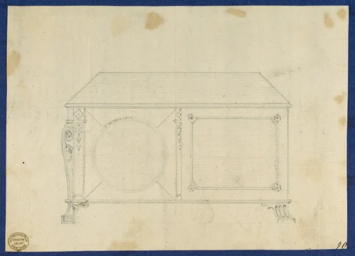 French Commode, from Chippendale Drawings, Vol. II by Thomas Chippendale, drawing, 1755-1765
