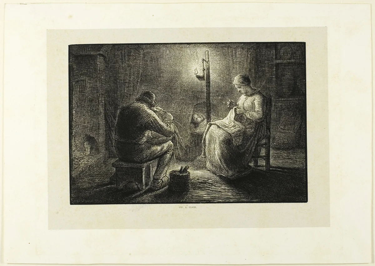 Night by Jacques Adrien Lavieille, print, 1860