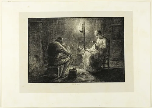 Night by Jacques Adrien Lavieille, print, 1860