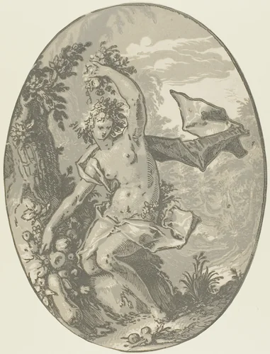Proserpine, plate five from Demogorgon and the Deities by Hendrick Goltzius, print, 1587-1591