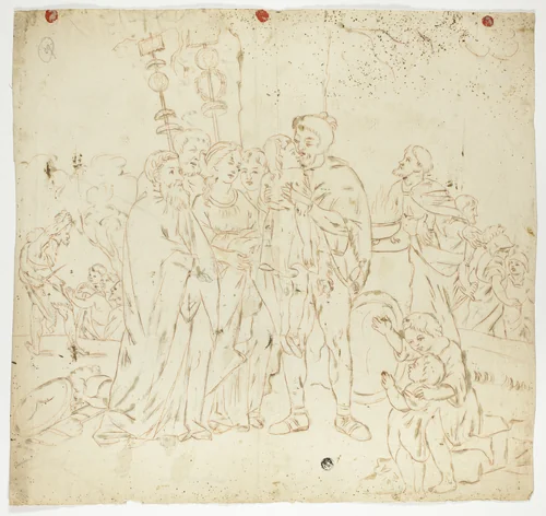 Scene from Roman History by Unknown Artist, drawing, 1700-1799