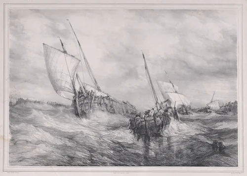 Return to the Port by Eugène Isabey, print, 1839