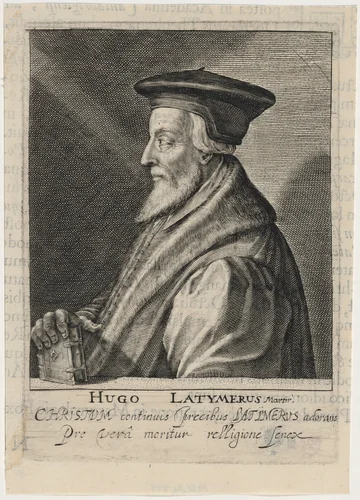 Hugh Latimer, Bishop of Worcester, Protestant Martyr by Willem de Passe, print, 1620