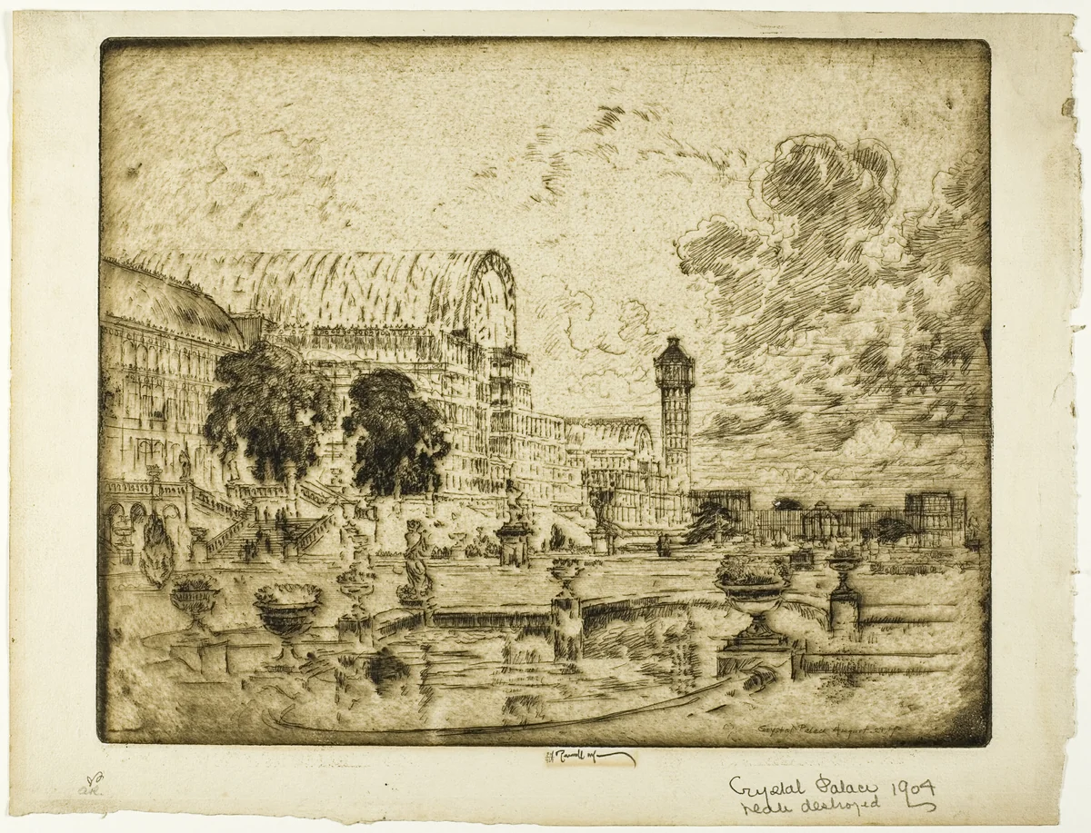 The Crystal Palace by Joseph Pennell, print, 1905