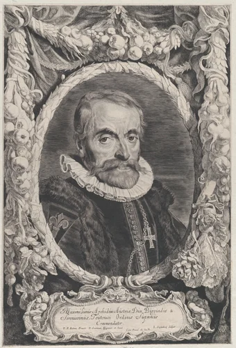 Portrait of Maximilian III, Archduke of Austria by Jonas Suyderhoef, print, 1645-1655