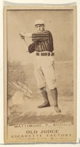 Mattimore, Pitcher, Philadelphia Athletics, from the Old Judge series (N172) for Old Judge Cigarettes by Goodwin & Company, photograph, 1888