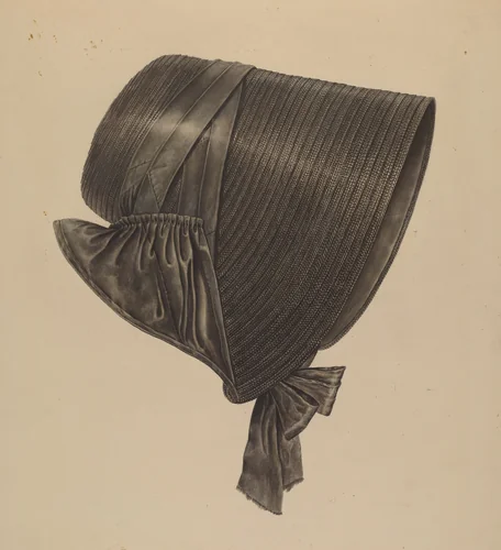 Straw Bonnet by Francis Law Durand, index of american design, 1938