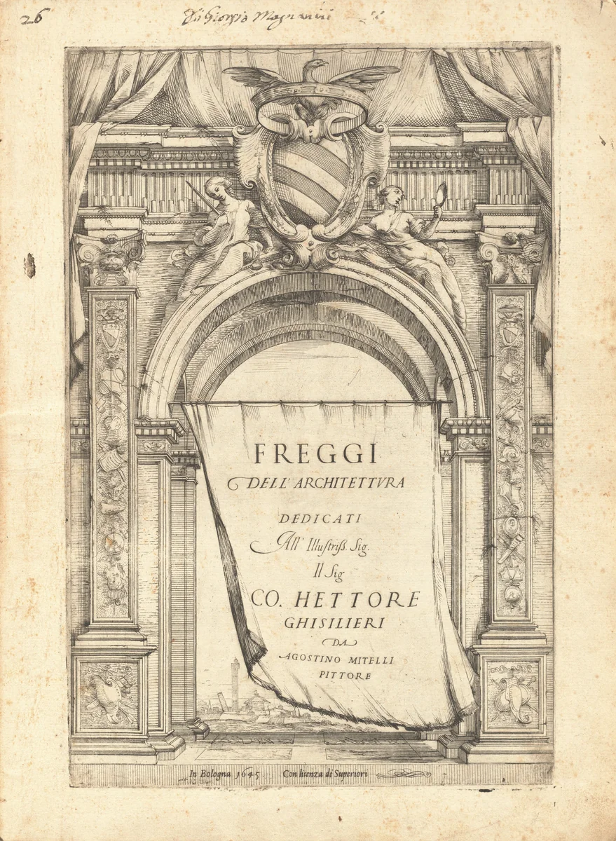Freggi Dell'Architettura by Agostino Mitelli, volume, 1645