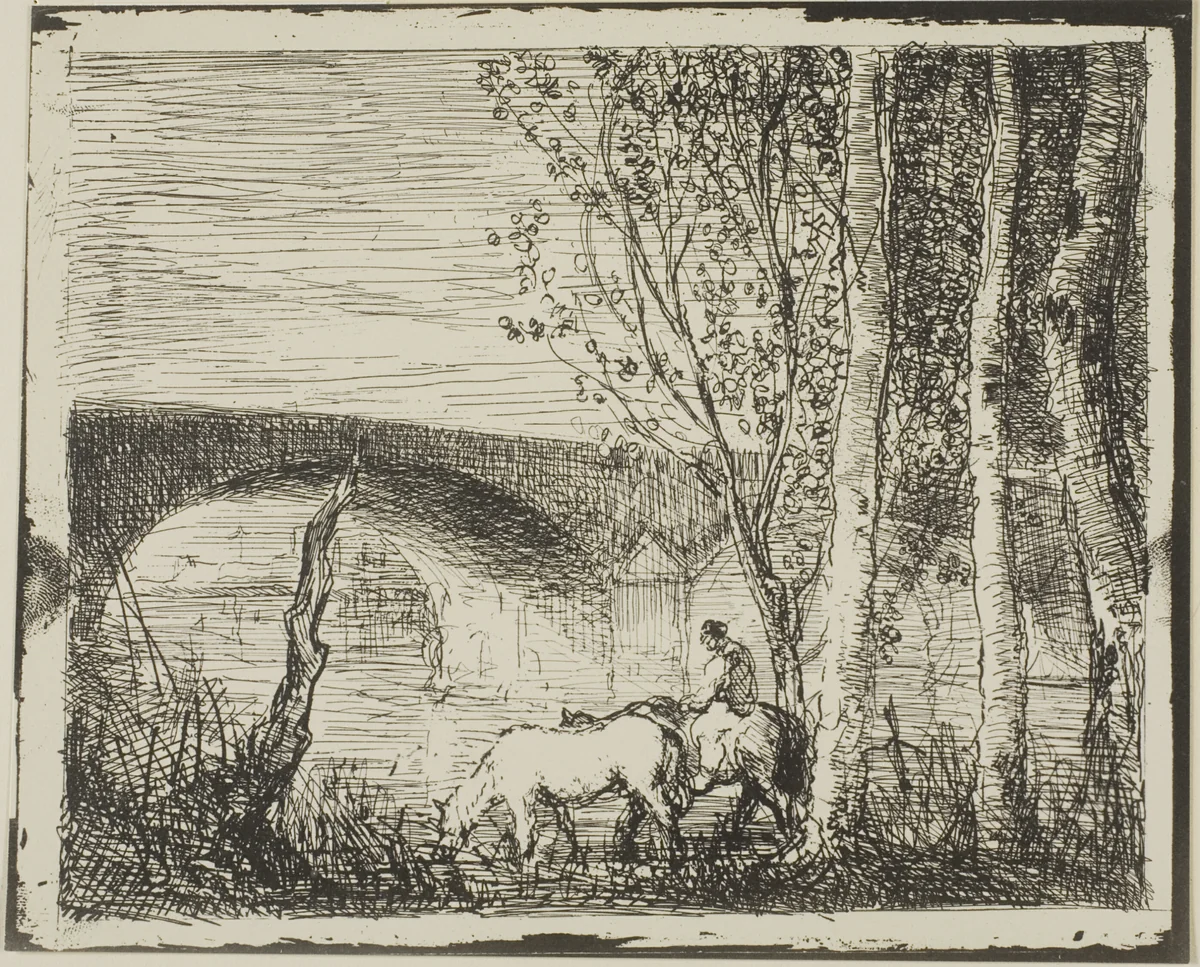 Bridge by Charles-François Daubigny, print, 1862