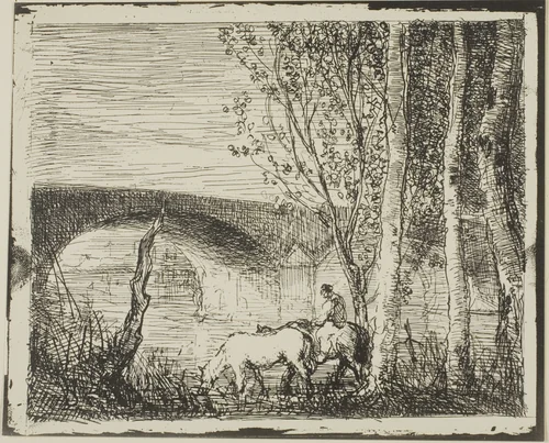 Bridge by Charles-François Daubigny, print, 1862