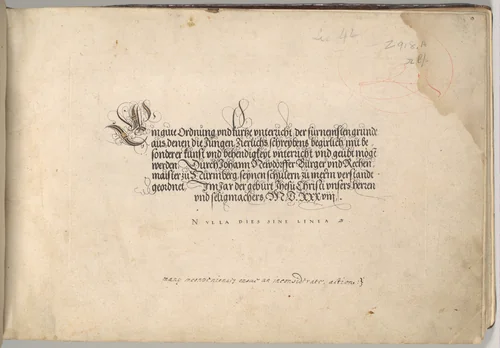 Writing Book (Eine Gute Ordnung und kurtze unterucht' [sic]) by Johann Neudörffer, book, 1538-1541