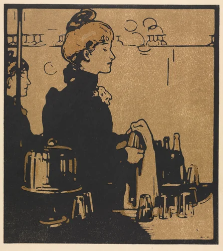 London Types: Barmaid by William Nicholson, print, 1898