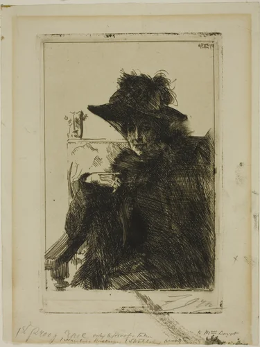 Mme Armand Dayot by Anders Zorn, print, 1890