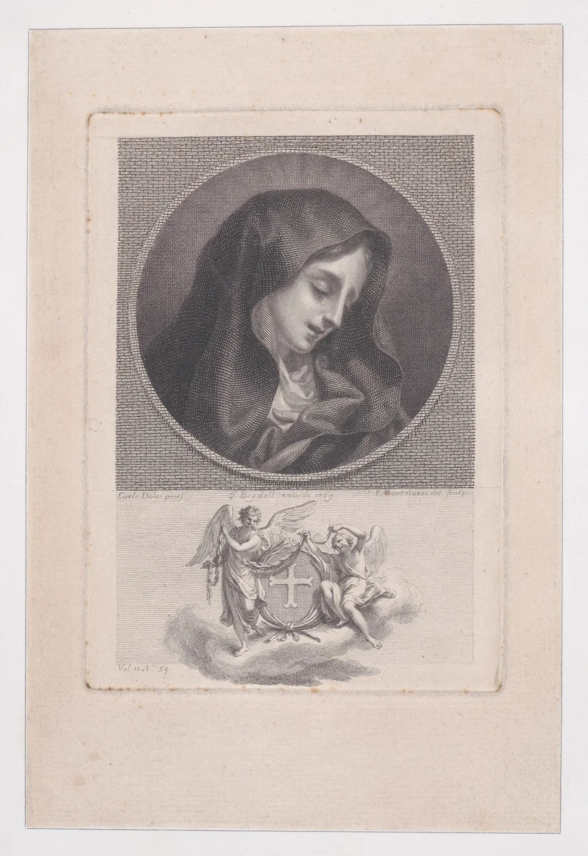 The Madonna Weeping by Francesco Bartolozzi, print, 1769