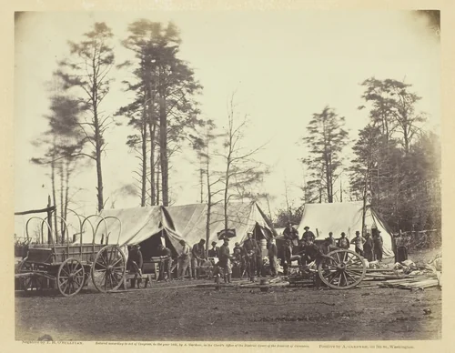 Army Repair Shop by Timothy O'Sullivan, photograph, 1864