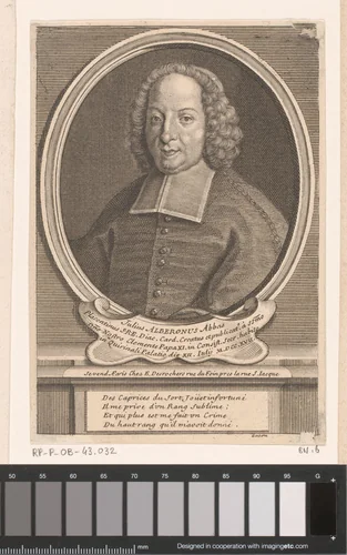 Portret van Giulio Alberoni by Étienne Desrochers, print, 1726