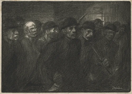Ouvriers Sortant de L'Usine by Théophile Alexandre Steinlen, print, 1903
