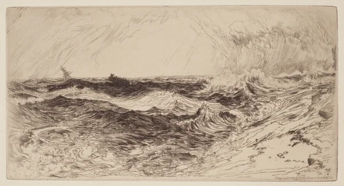 The Resounding Sea by Thomas Moran, portfolio, 1880