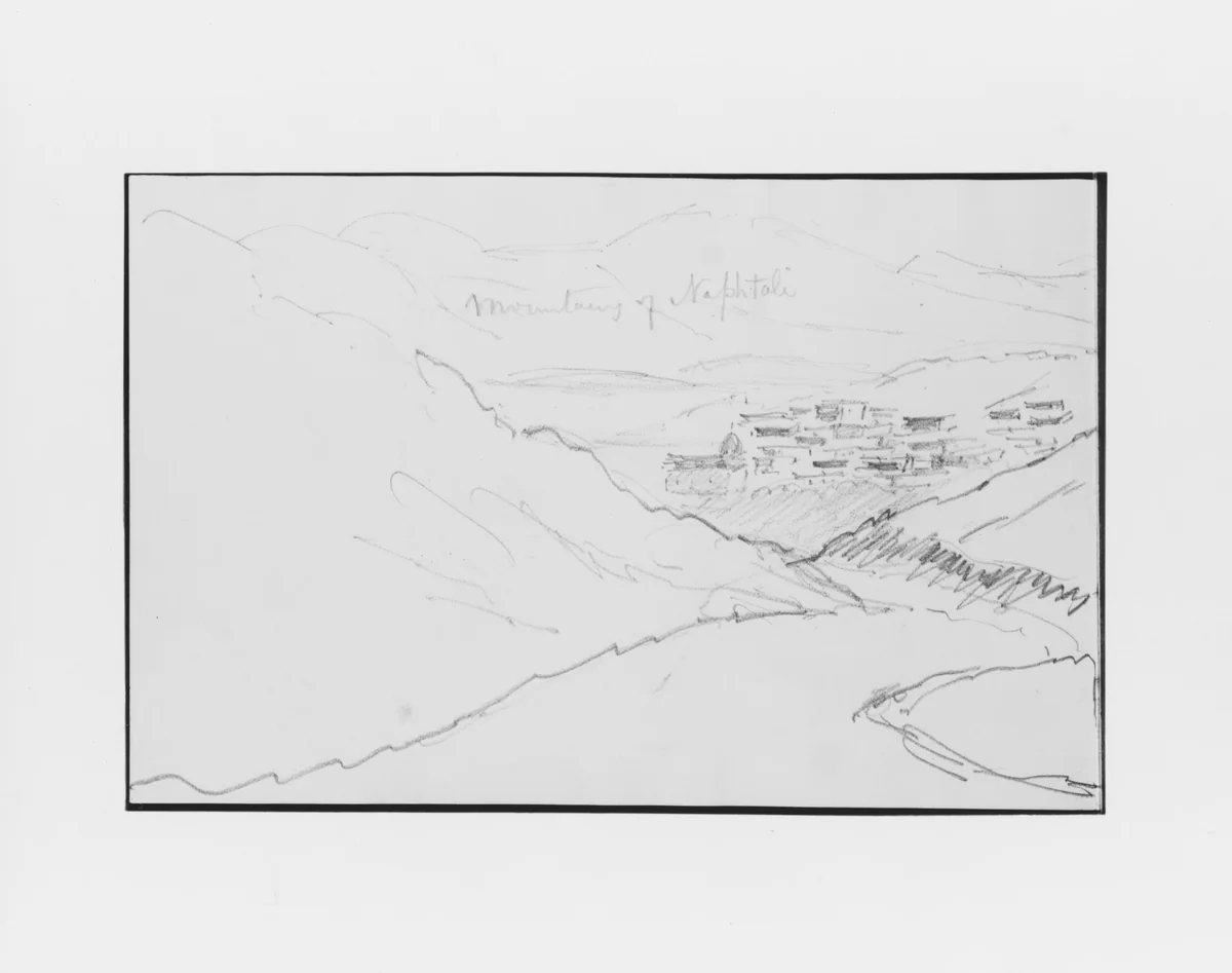 Mountains of Naphtali (?) (from Sketchbook) by Mary Newbold Sargent, artwork, 1904
