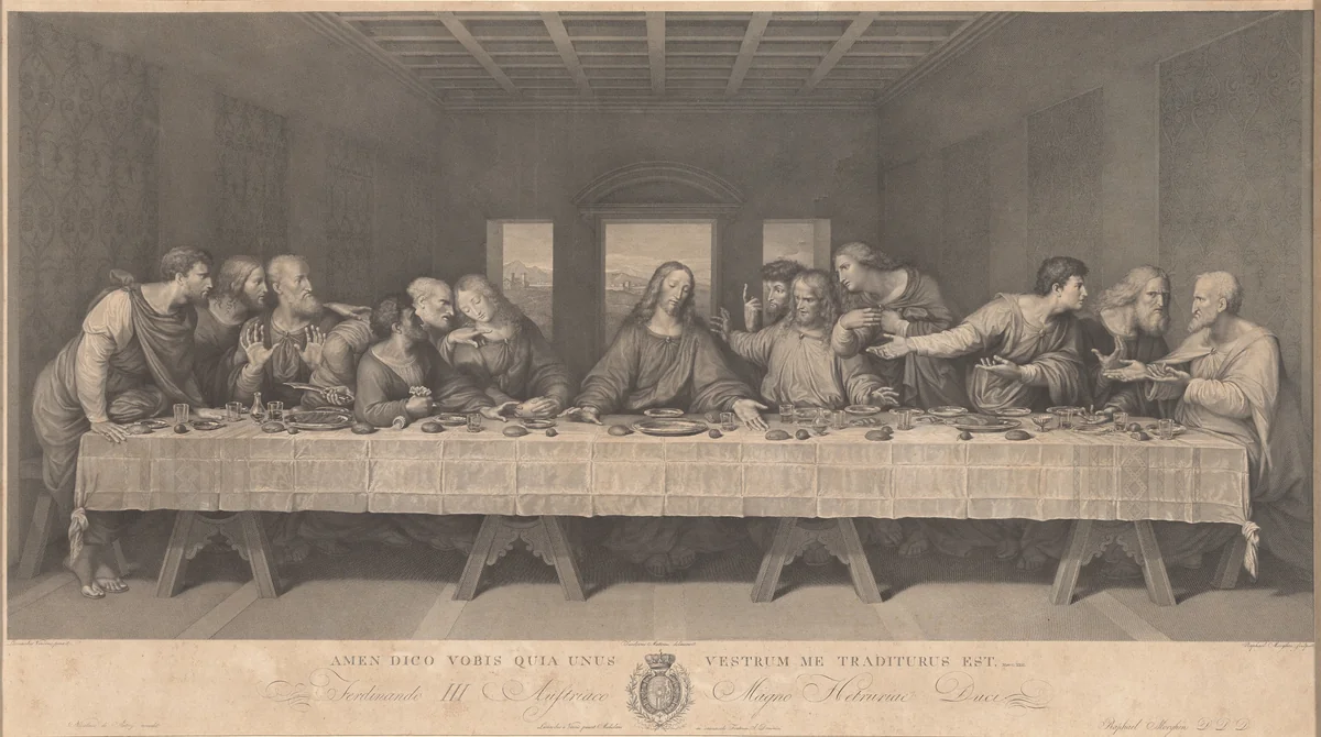 The Last Supper by Raphael Morghen, print, 1800