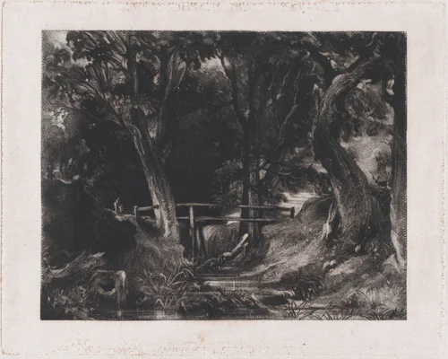 A Dell, Helmingham Park, Suffolk by David Lucas, print, 1830