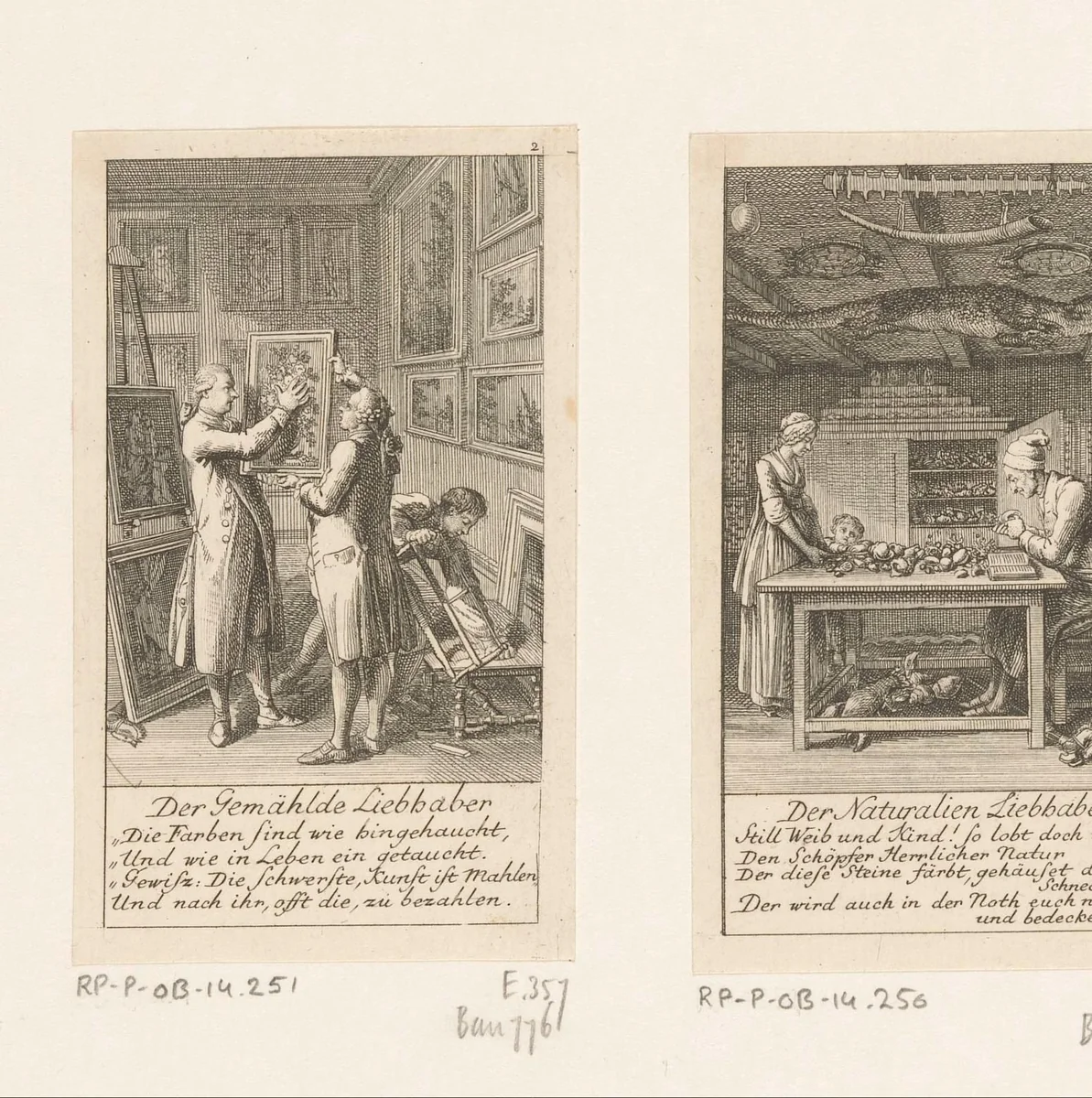 Schilderijenliefhebber by Daniel Nikolaus Chodowiecki, print, 1780