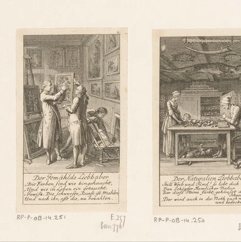 Schilderijenliefhebber by Daniel Nikolaus Chodowiecki, print, 1780