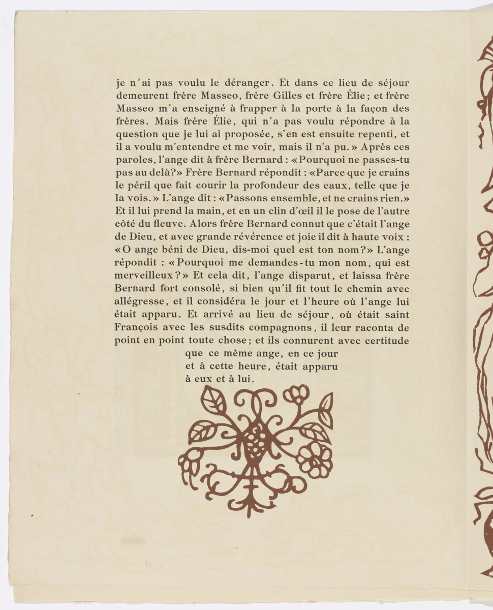 Tailpiece (page 36) from Les Petites Fleurs de St. François (The Little Flowers of St. Francis) by Émile Bernard, illustrated book, 1928