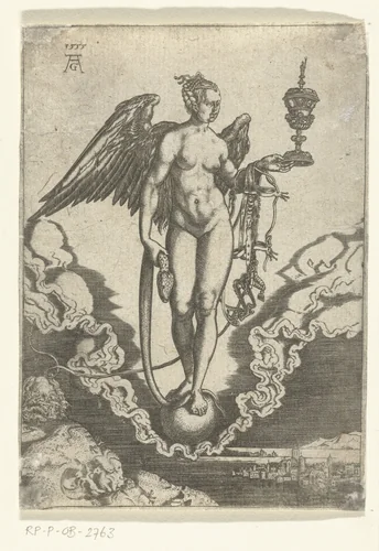 Fortuna by anonymous, print, 1555-1610