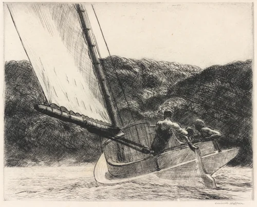 The Cat Boat by Edward Hopper, print, 1922
