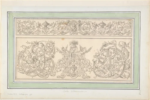 Design for plate 5 from "Orthographia" by Johann Daniel Preissler, drawing, 1680-1737