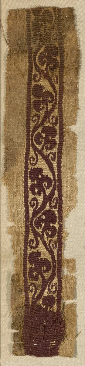 Fragment (Border) by Coptic Egypt, textile, 301-500