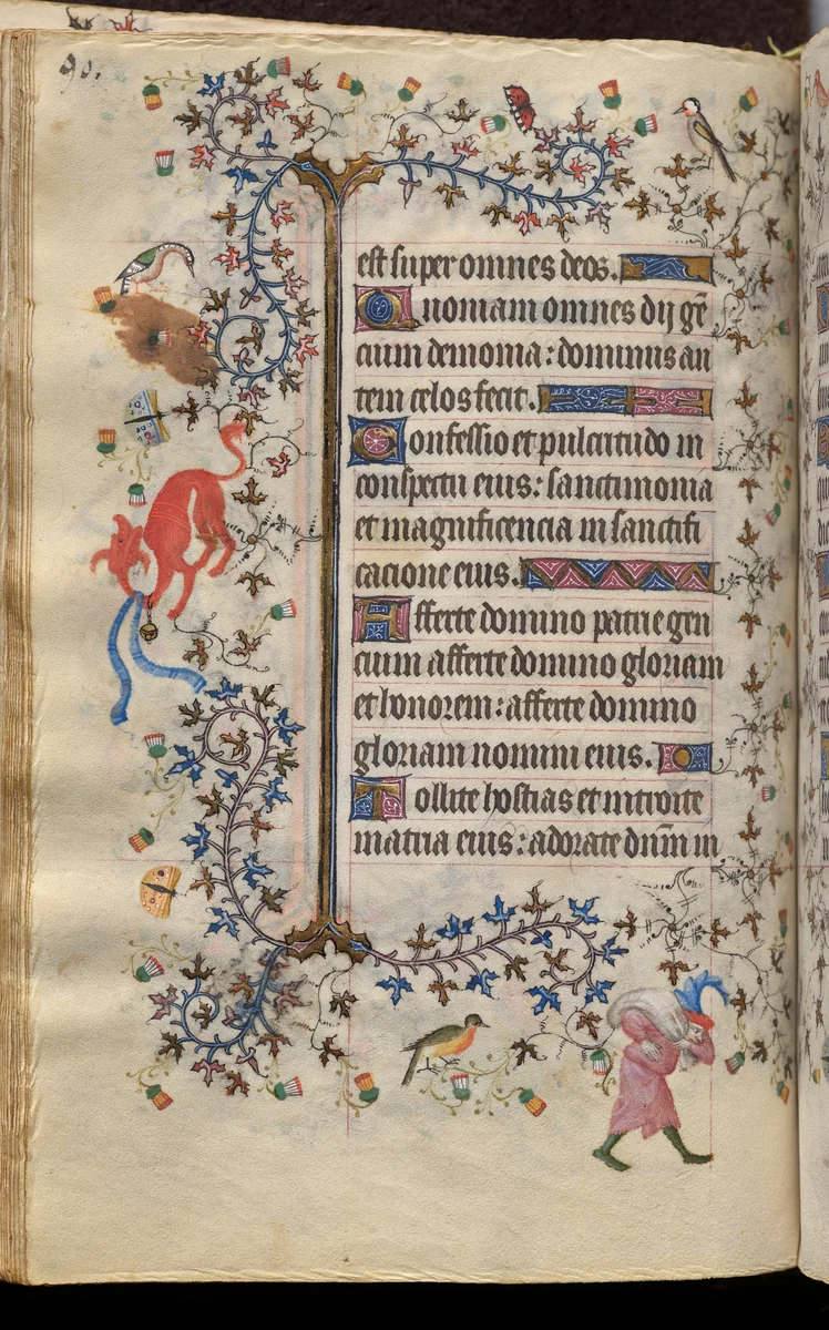 Hours of Charles the Noble, King of Navarre (1361-1425): fol. 45v, Text by Master of the Brussels Initials and Associates, book, 1400-1410