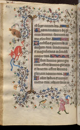 Hours of Charles the Noble, King of Navarre (1361-1425): fol. 45v, Text by Master of the Brussels Initials and Associates, book, 1400-1410