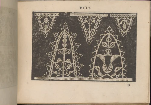 Prima Parte de' Fiori, e Disegni di varie sorti di Ricami Moderni, page 13 (recto) by Giovanni Battista Ciotti, book, 1591