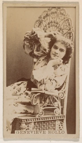 Genevieve Rollo, from the Actresses series (N245) issued by Kinney Brothers to promote Sweet Caporal Cigarettes by Kinney Brothers Tobacco Company, photograph, 1890