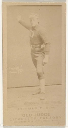 Frank J. "The Texas Wonder" Hoffman, Pitcher, Denver, from the Old Judge series (N172) for Old Judge Cigarettes by Goodwin & Company, photograph, 1887-1890