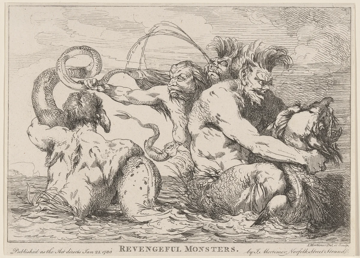 Revengeful Monsters by John Hamilton Mortimer, print, 1780
