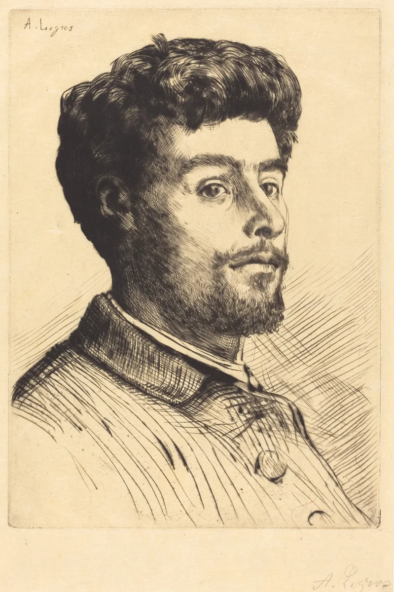 Frederic Regamey by Alphonse Legros, print, 1837-1911